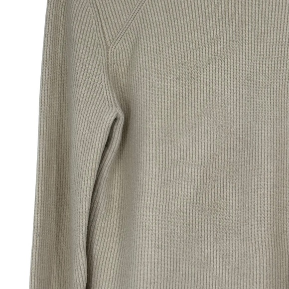 Ann Taylor LP Cream Colored Acrylic/Nylon/Wool/Spandex Ribbed Mock Neck Sweater - Picture 4 of 10